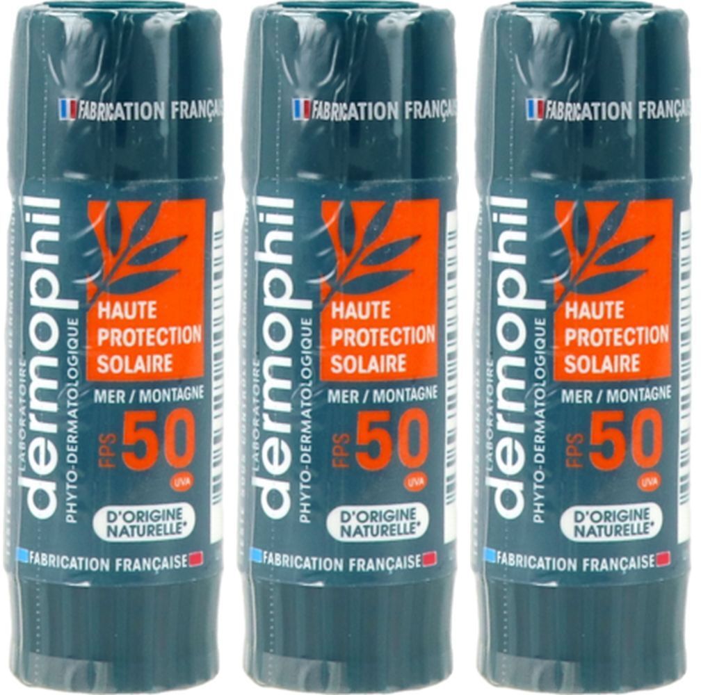 dermophil Phyto-Dermatologique Stick Lèvres Haute Protection Solaire SPF 50