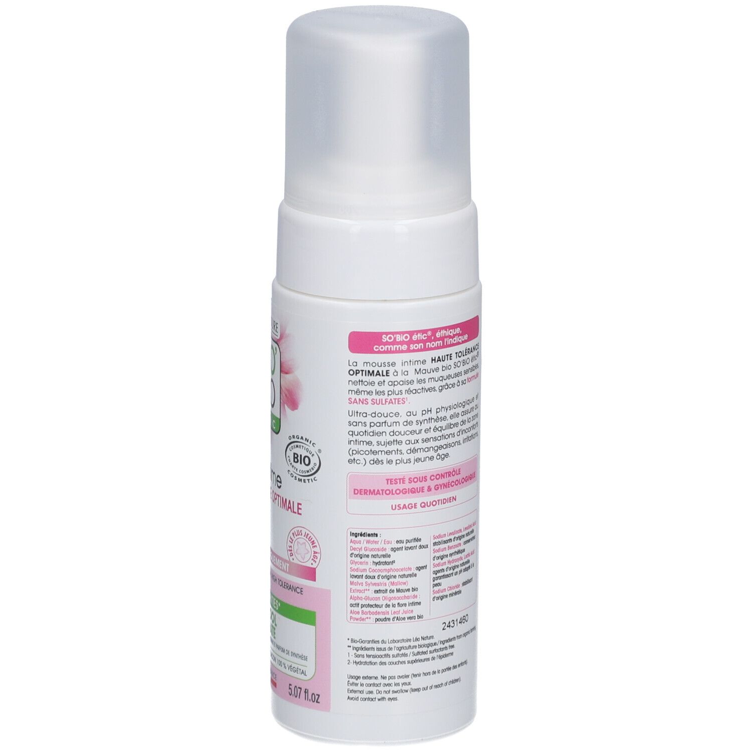 SO BIO ETIC Mousse Intime Mauve Bio