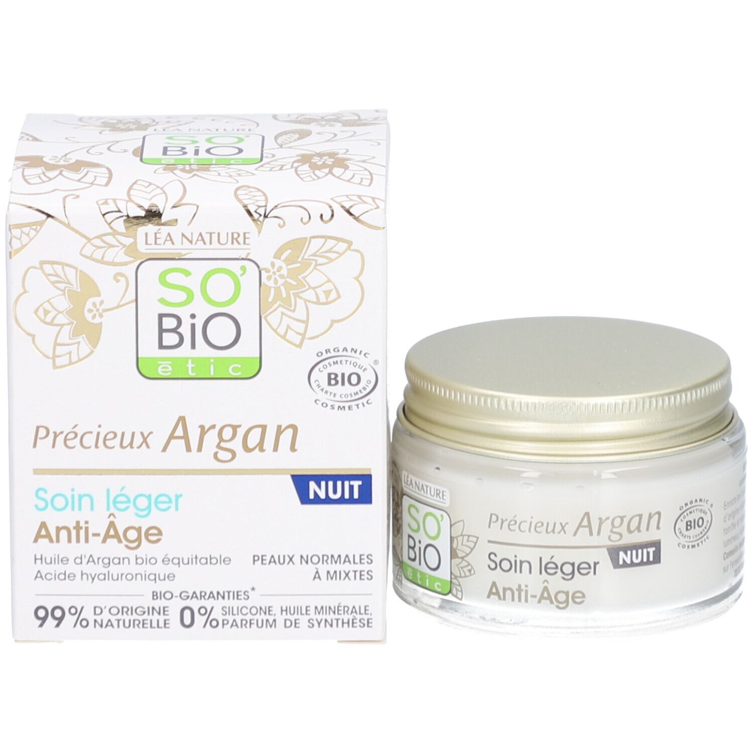 SO BIO ETIC Précieux Argan Soin Léger Nuit Anti-Âge