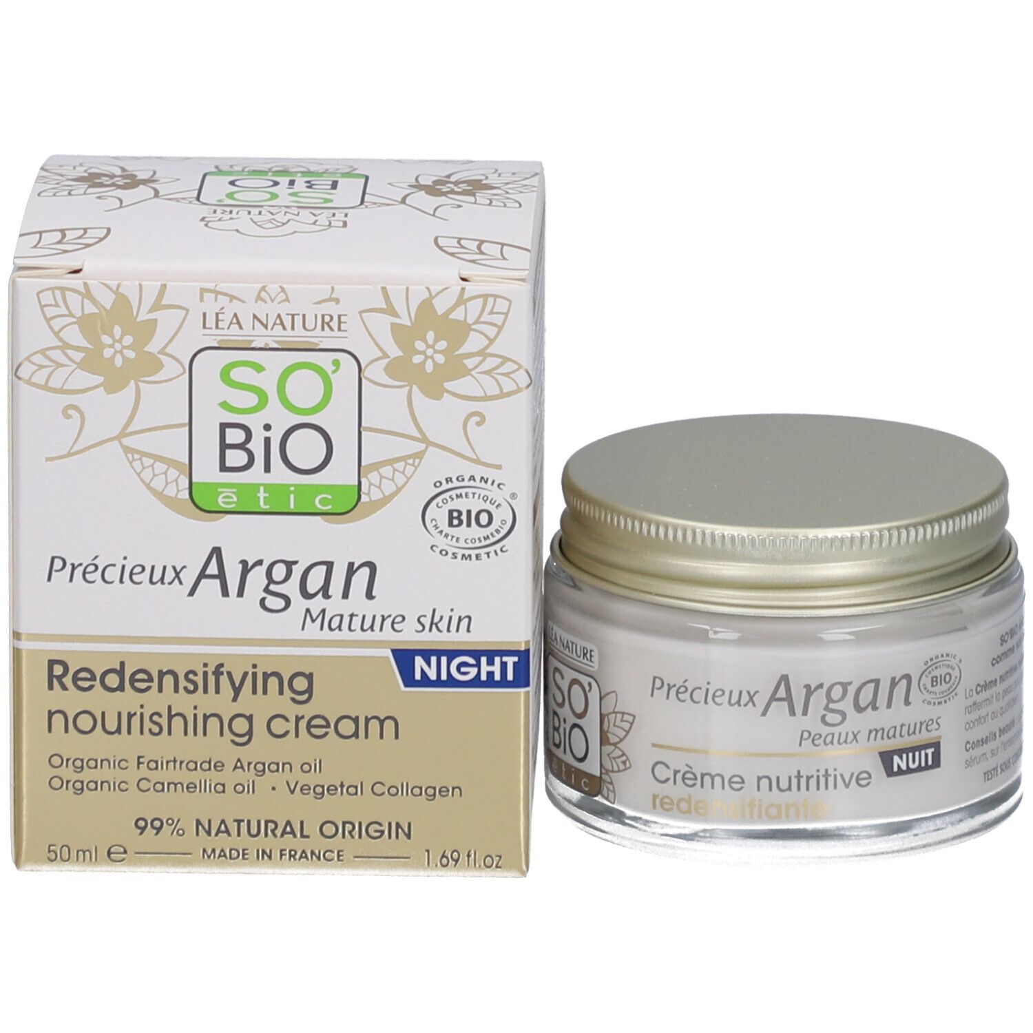 SO BIO ETIC Précieux Argan Crème Nutritive Redensifiante Nuit