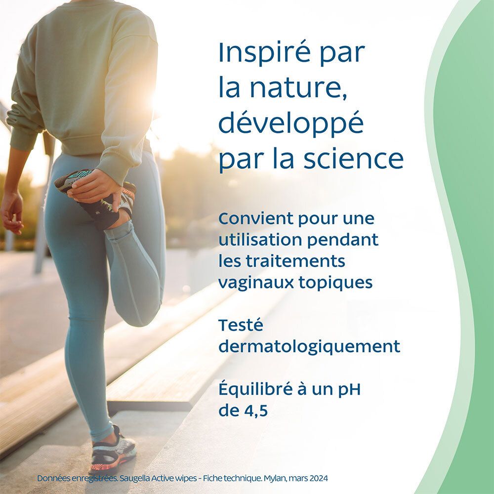 Saugella - Antiseptique Naturel - Lingettes Intimes Nettoyantes - Lingettes Rafraîchissantes – Pack de 15 Lingettes