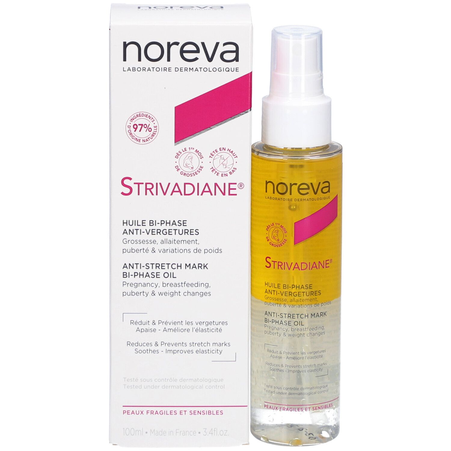 NOREVA Strivadiane Huile Bi-Phase Anti-Vergetures