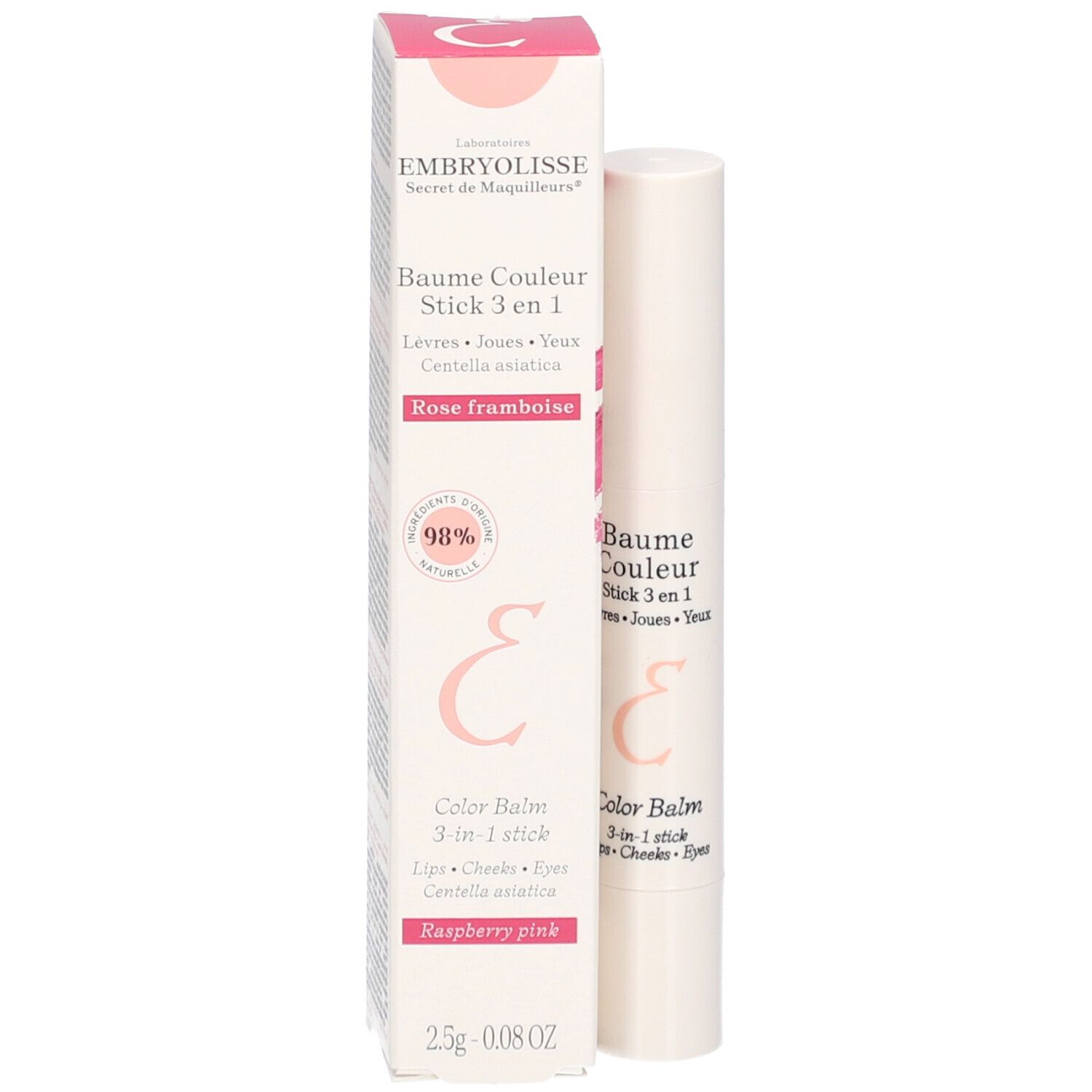 EMBRYOLISSE Baume Couleur Stick 3 en 1 Rose Framboise