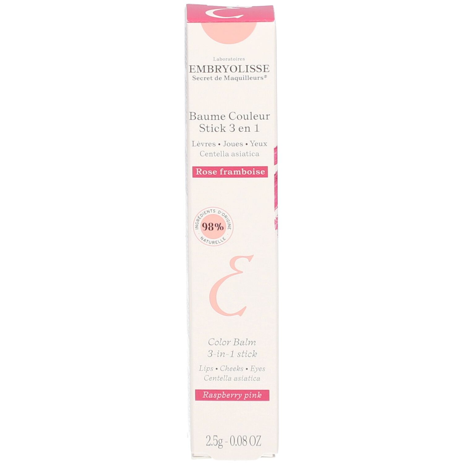 EMBRYOLISSE Baume Couleur Stick 3 en 1 Rose Framboise