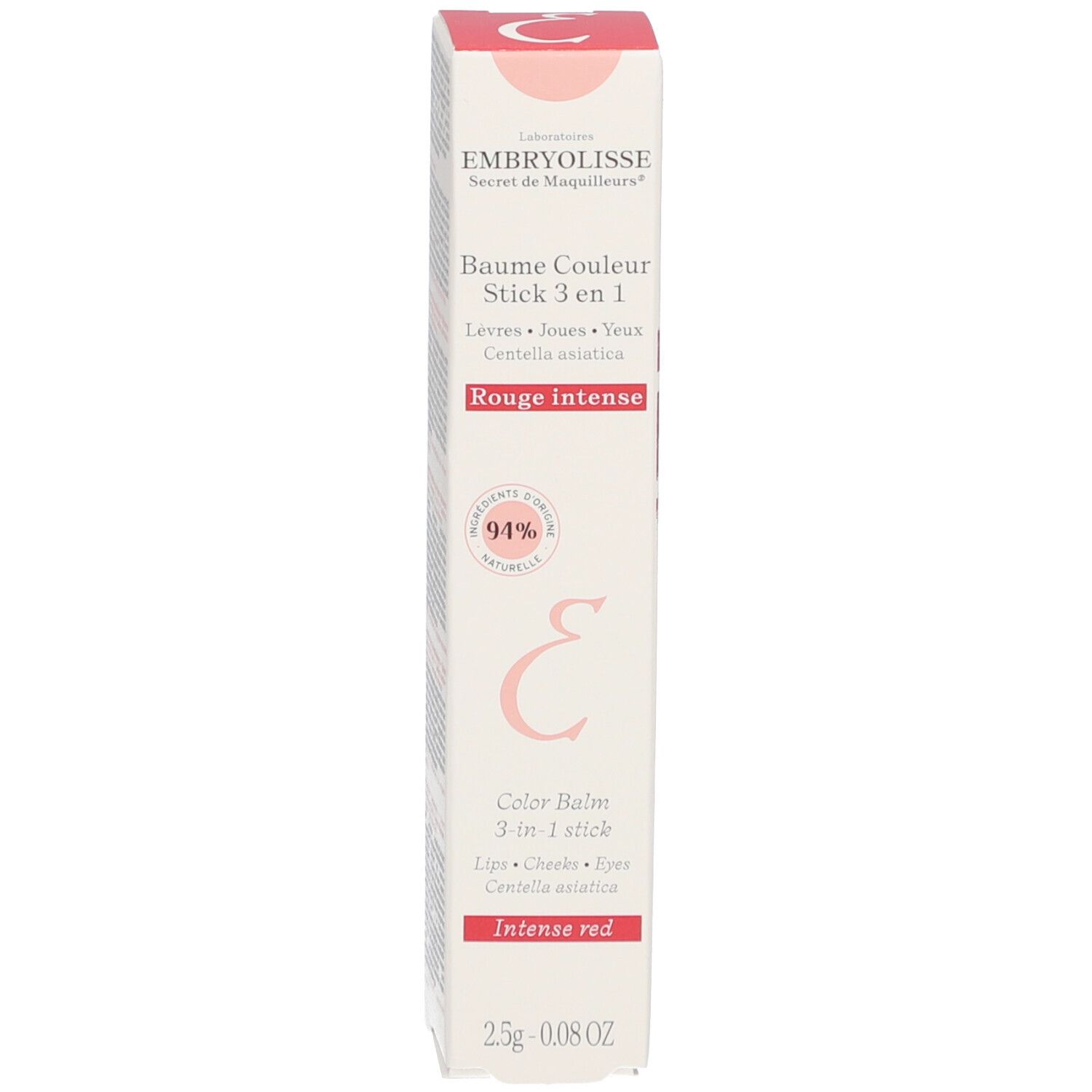 EMBRYOLISSE Baume Couleur Stick 3 en 1 Rouge Intense
