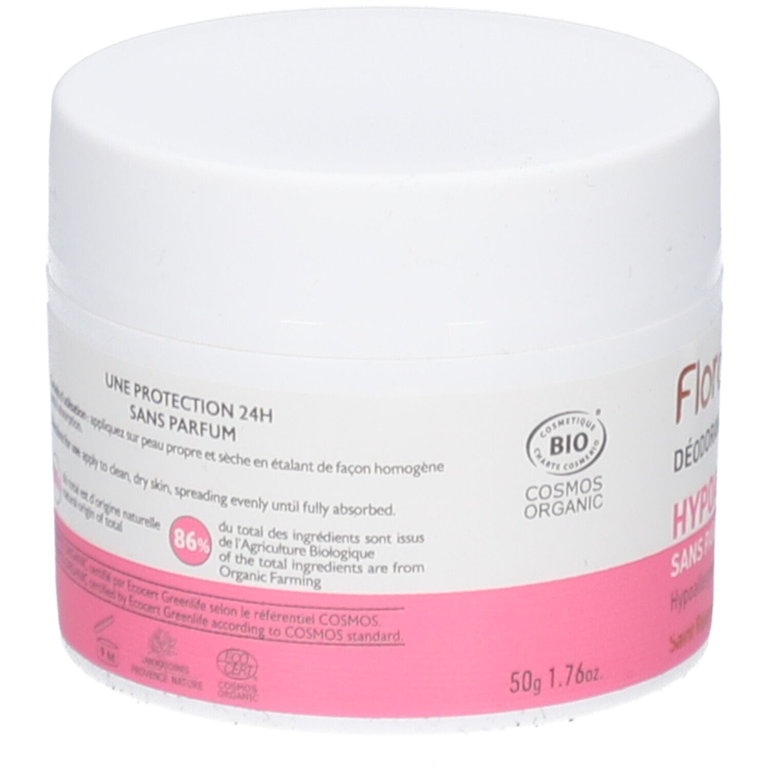 FLORAME Déodorant Crème Hypoallergénique