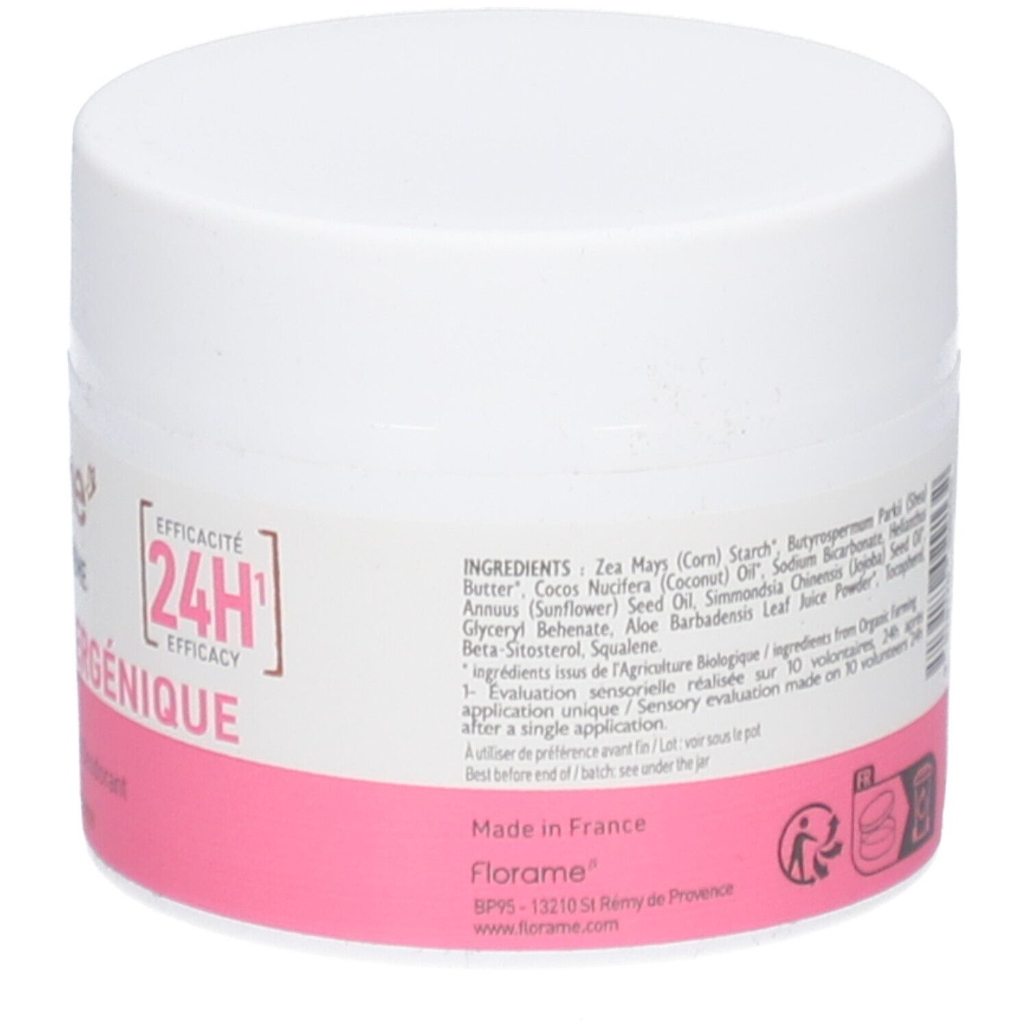 FLORAME Déodorant Crème Hypoallergénique