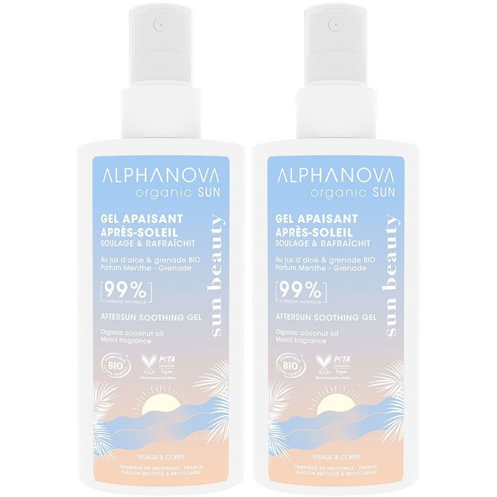 Alphanova GEL APAISANT RAFRAÎCHISSANT | APRÈS-SOLEIL À L’ALOE VERA BIO