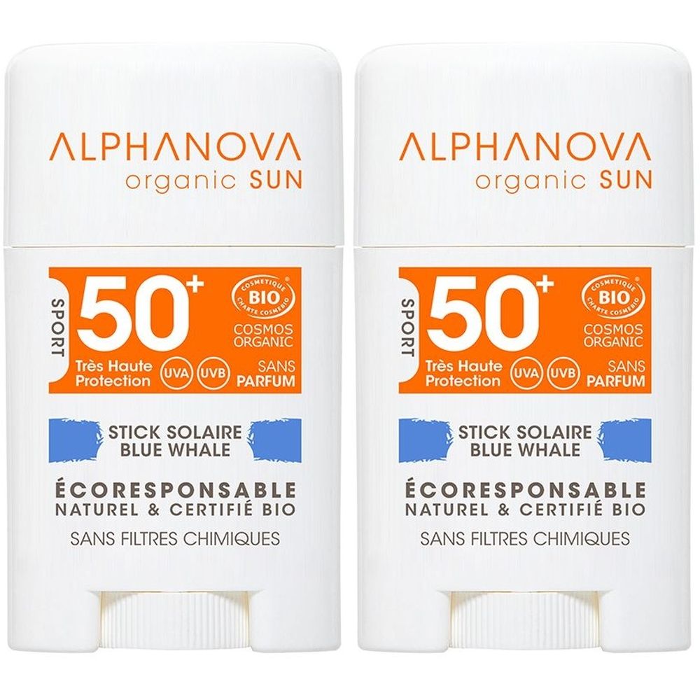 Alphanova STICK SOLAIRE BLEU TRÈS HAUTE PROTECTION VISAGE SPF50+