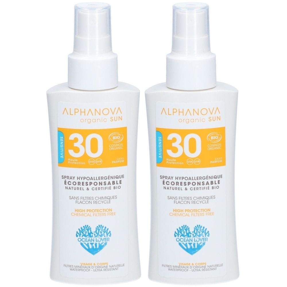 Alphanova - Spray Solaire SPF 30 Bio Peaux Sensibles