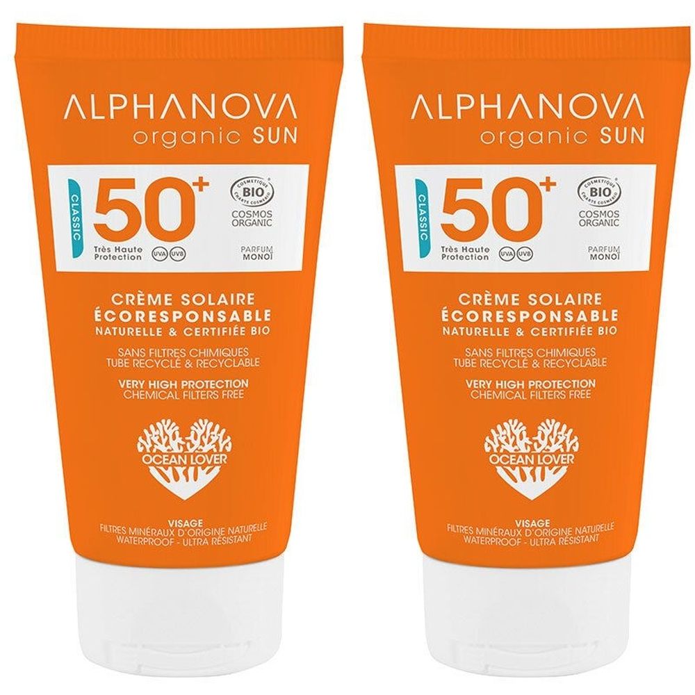 Alphanova CRÈME SOLAIRE CERTIFIÉE BIO TRÈS HAUTE PROTECTION SPF 50+