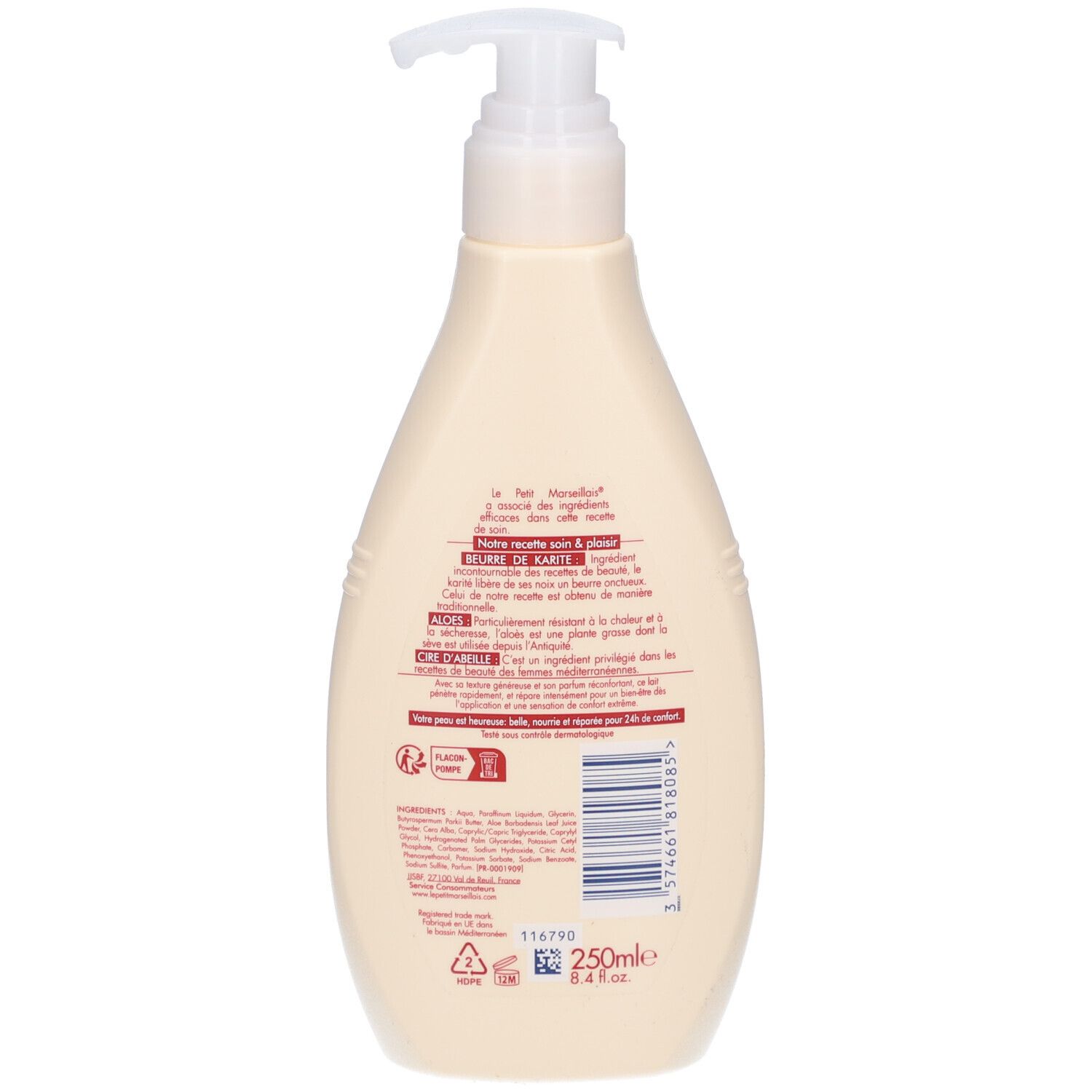 LE PETIT MARSEILLAIS Lait Soin Hydratant Réparation Peaux Abîmées