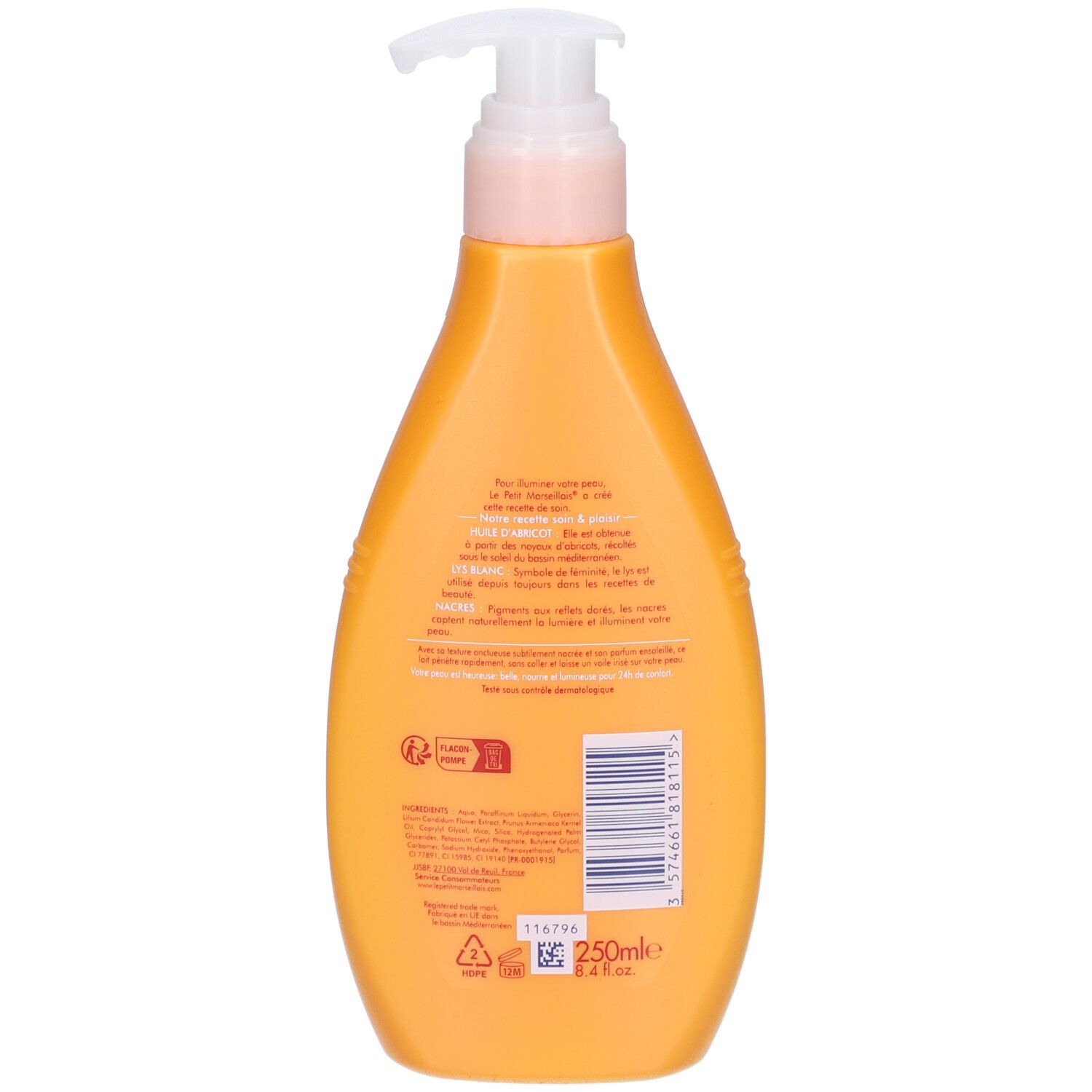LE PETIT MARSEILLAIS Lait Soin Hydratant Nacré Sublimant