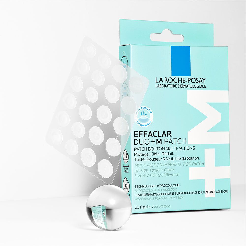 Boîte de patchs LA ROCHE-POSAY Effaclar Duo+ M et patchs transparents. 22 pièces.