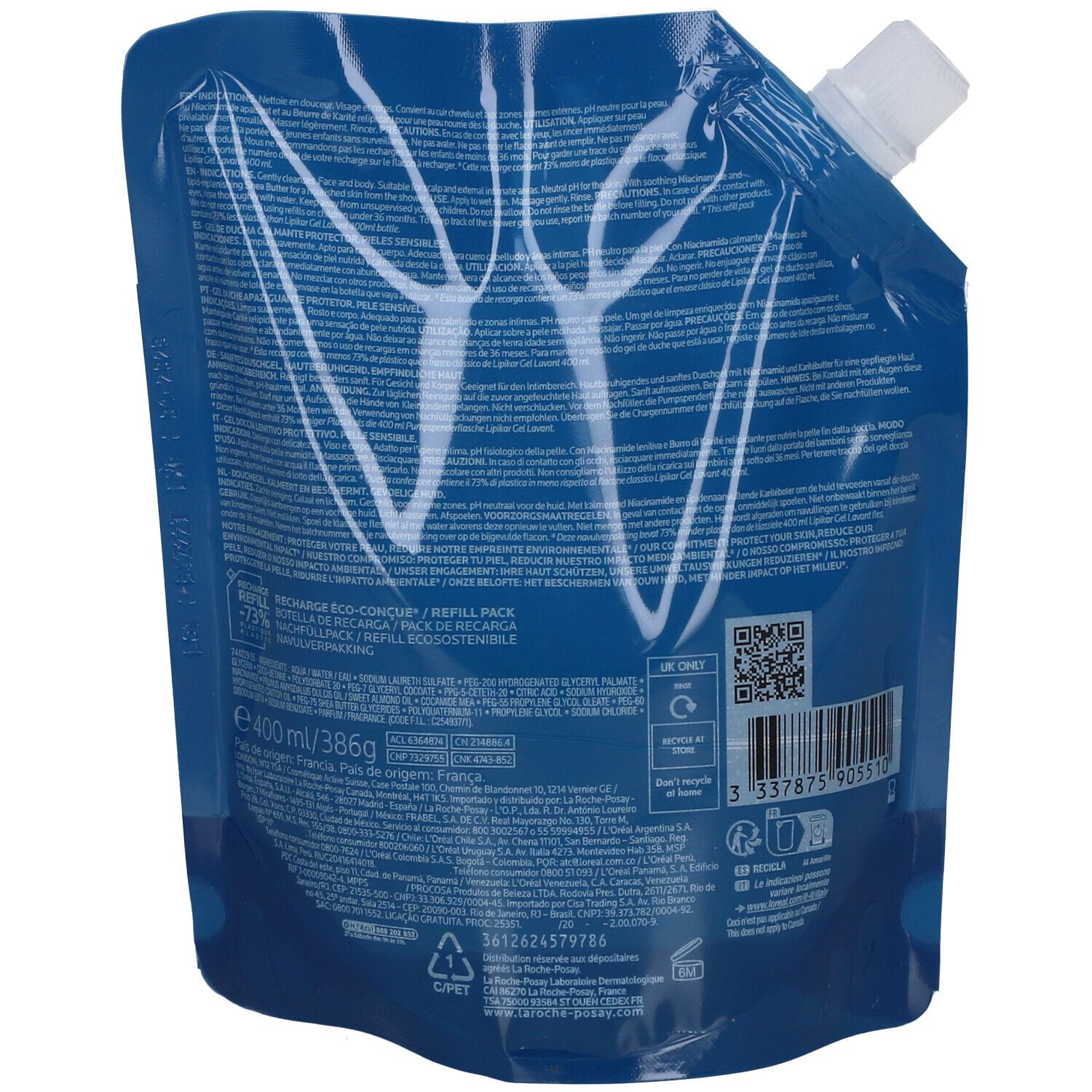 LA ROCHE POSAY Lipikar Gel Lavant Recharge