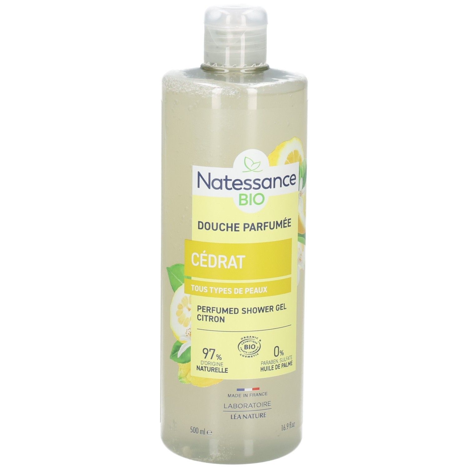 Natessance Bio Douche Gelée au Cédrat, 500ml.