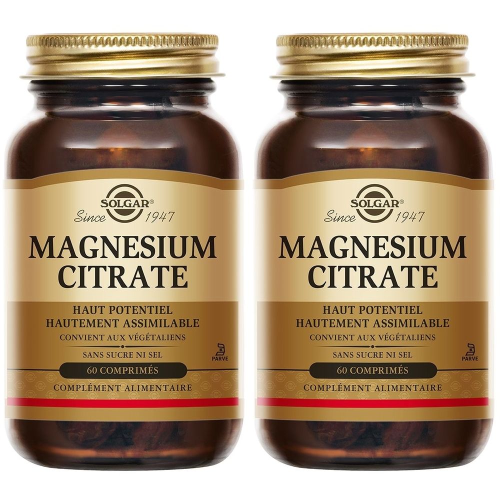 Solgar Magnesium Citrate Hautement Assimilable