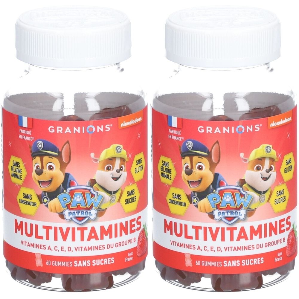 GRANIONS Pat Patrouille - Gummies Multivitamines - 60 Gummies - Fraise