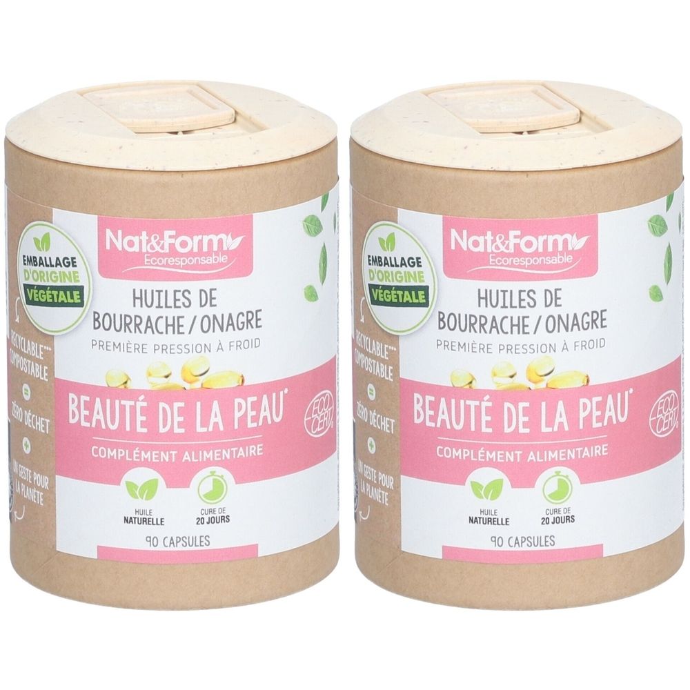 Nat&Form Huiles de bourrache/onagre en capsules
