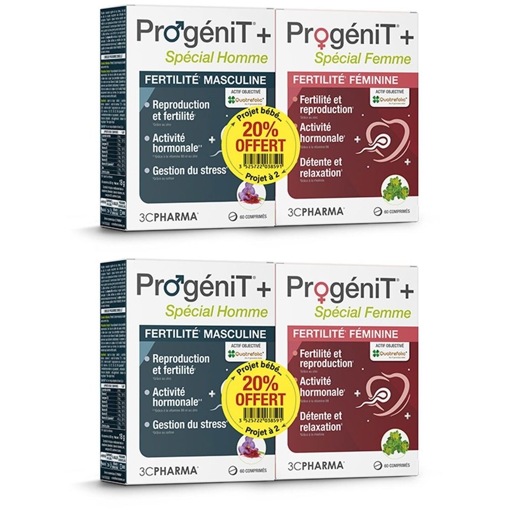 3C PHARMA Duo Progenit + Spécial homme/Spécial femme