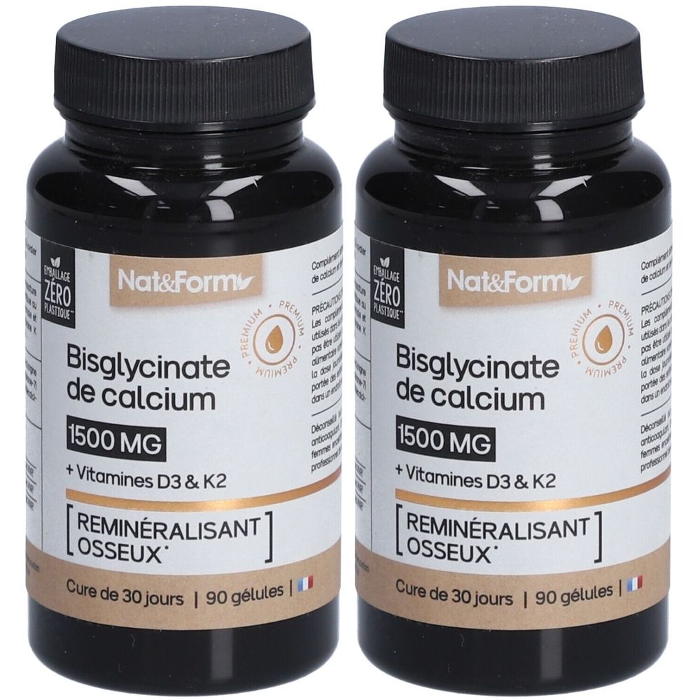 Nat&Form Bisglycinate de calcium en gélules