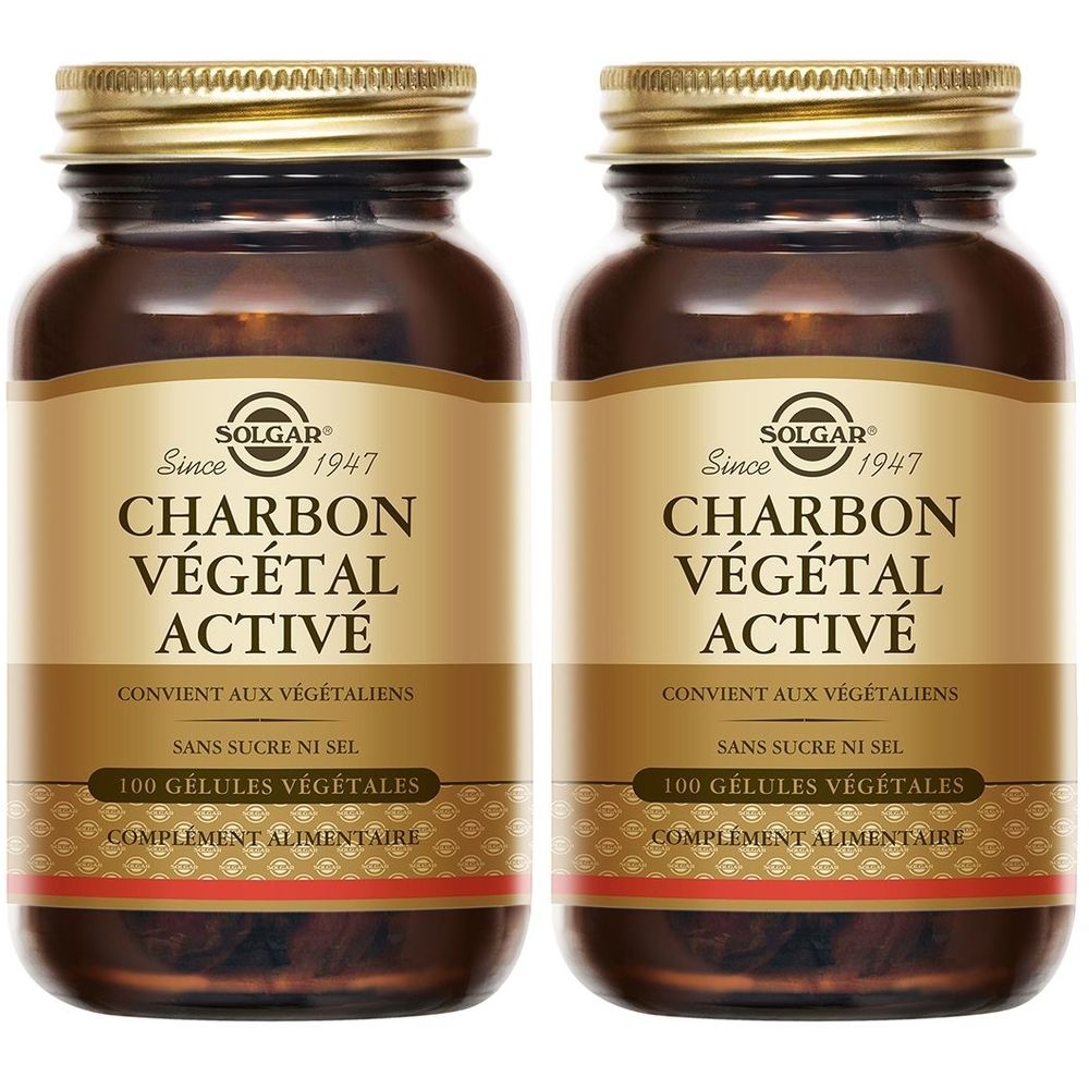 SOLGAR Charbon Végétal - Digestion - Detox