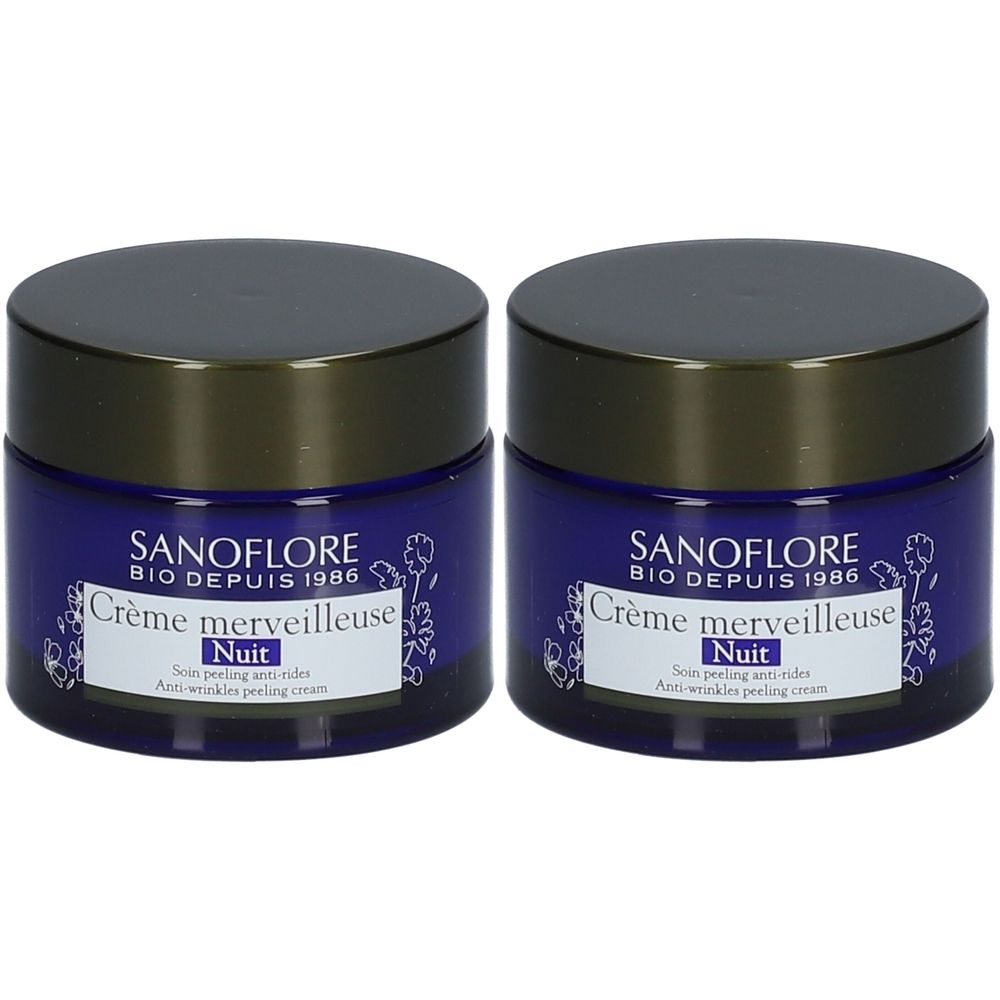 Sanoflore Crème merveilleuse Nuit soin peeling anti-rides certifié bio 50ml