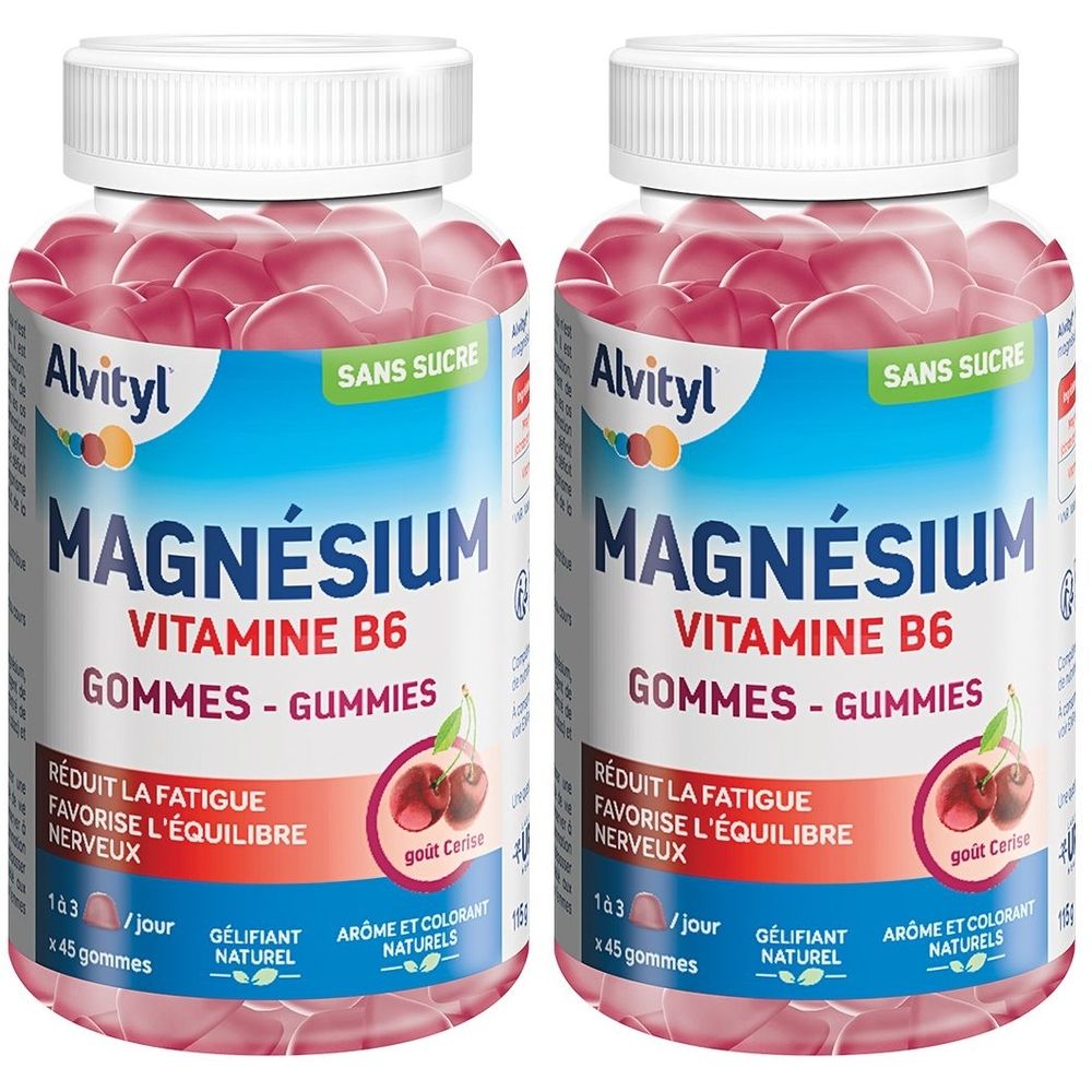 ALVITYL Magnésium  Vitamine B6 Gommes Cerise