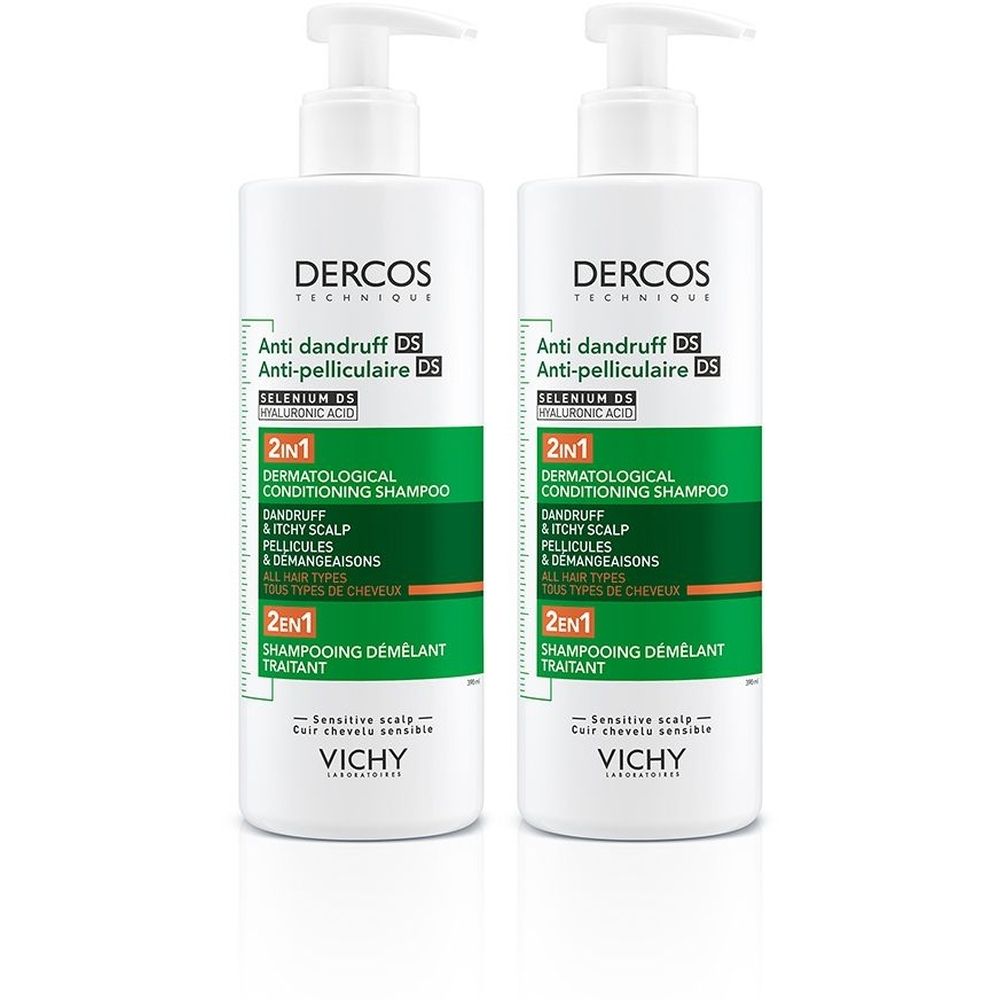 Vichy Dercos Technique Anti-Dandruff DS Shampooing Démêlant Traitant 2-en-1