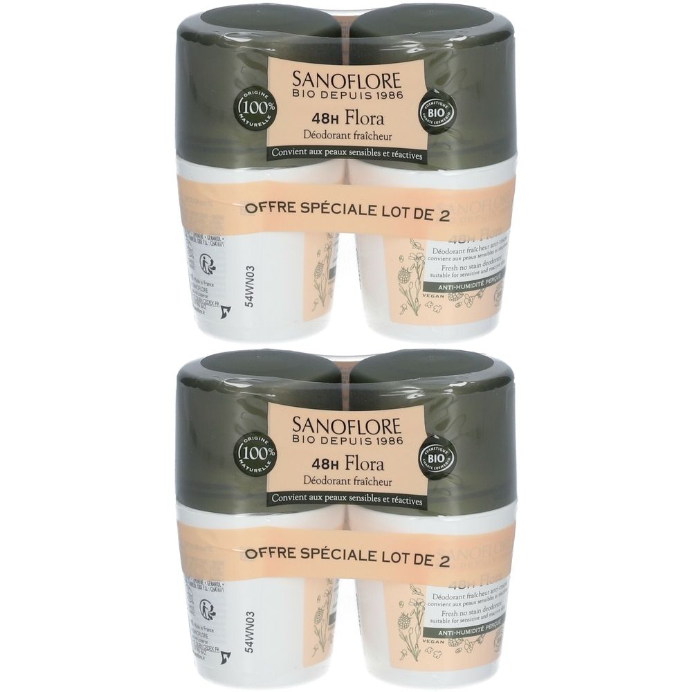 SANOFLORE Déodorant Flora efficacité 48h certifié bio