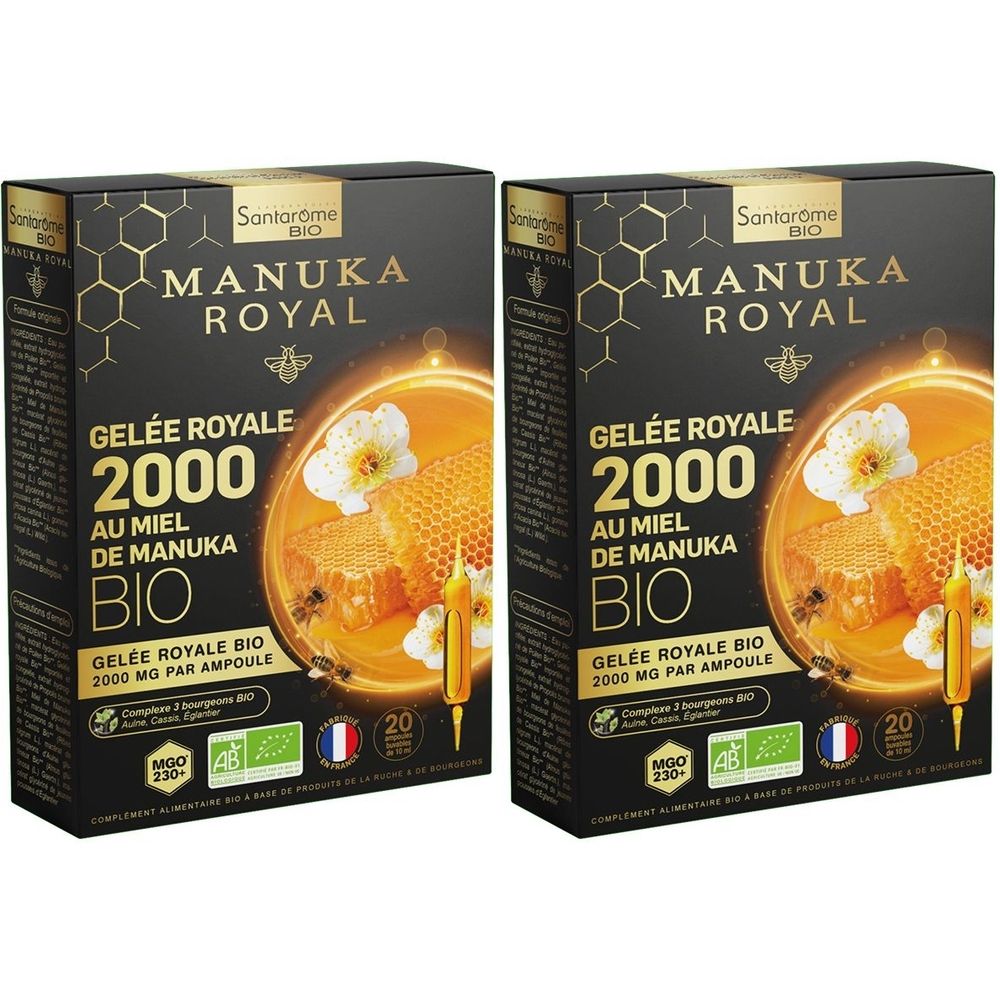 Santarome Gelée Royale 2000 Miel de Manuka Bio Ampoules