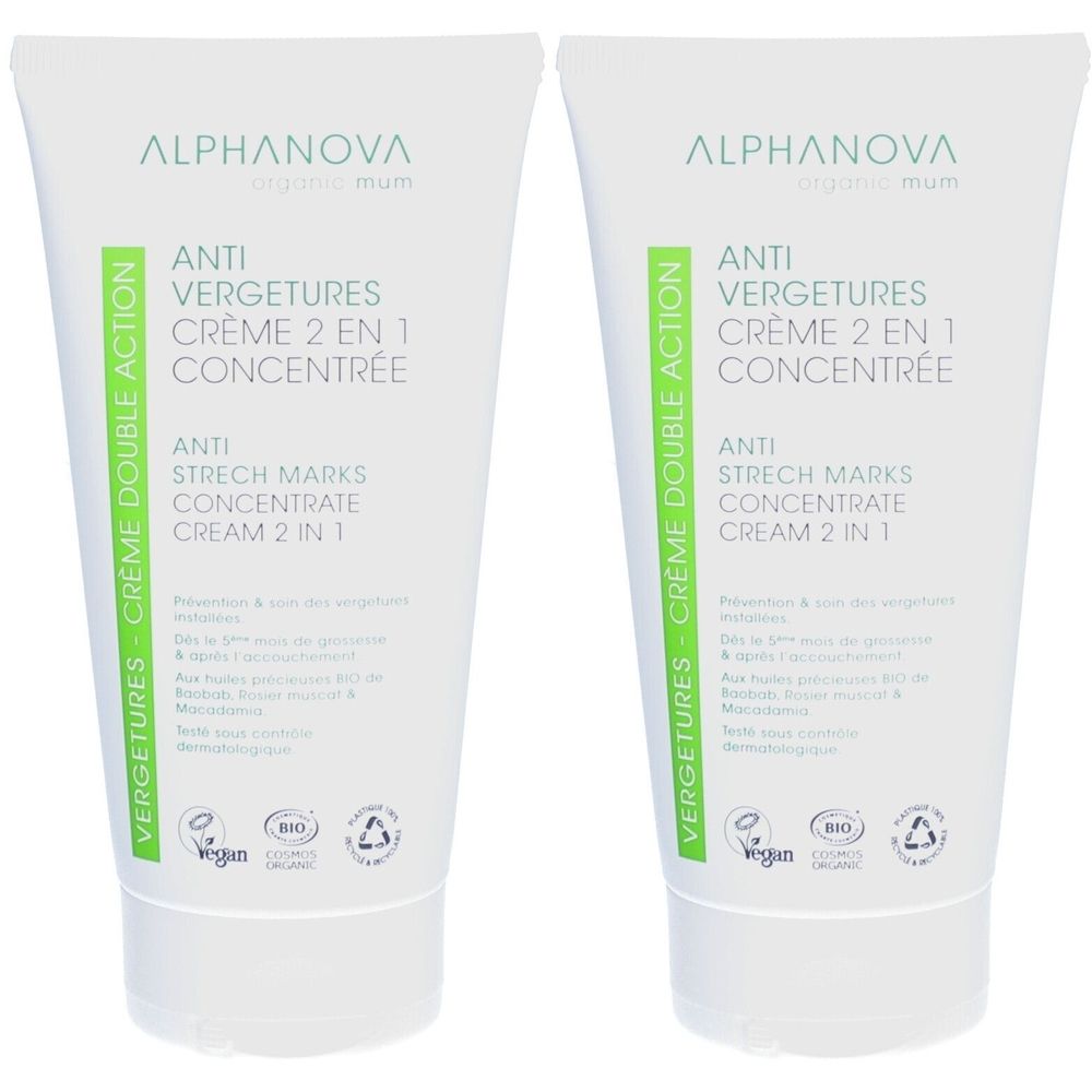 Alphanova ANTI-VERGETURES CRÈME 2 EN 1 CONCENTRÉE CERTIFIÉE BIO | ALPHANOVA ORGANIC MUM