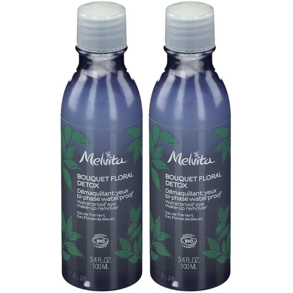 Melvita Bouquet Floral Detox - Démaquillant Yeux Bi-Phase Waterproof Bio