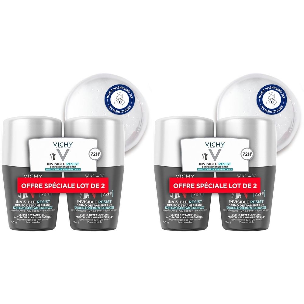 VICHY HOMME DERMO-DÉTRANSPIRANT INVISIBLE PROTECT 72H ANTI-TACHES ANTI-IRRITATIONS