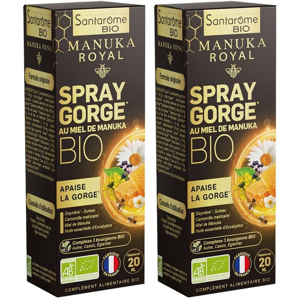 Santarome BIO Spray Gorge au Miel de Manuka Bio