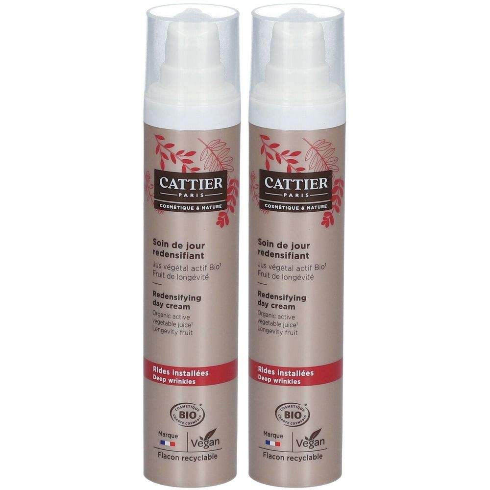 CATTIER Soin de jour redensifiant - Rides installées - Fruit de longévité - 50ml