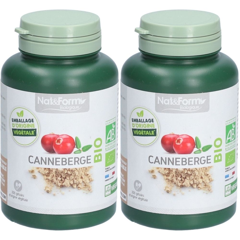 Nat&Form Canneberge Bio en gélules 200 gélules