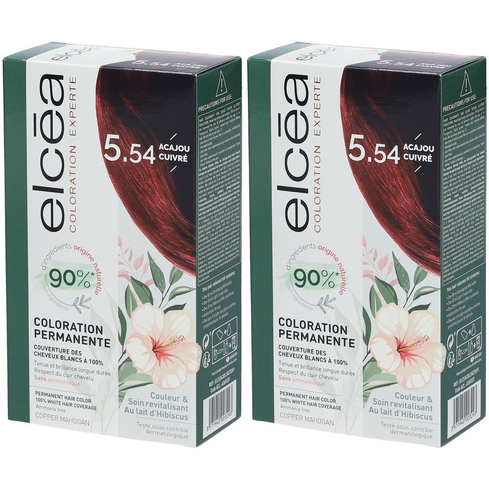 ELCÉA Coloration Experte Permanente Acajou Cuivré – 5.54