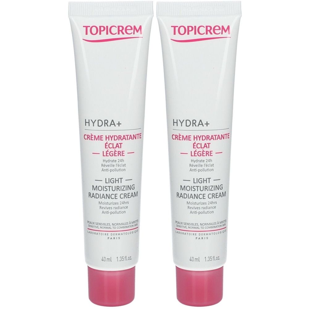 TOPICREM HYDRA+ Crème Hydratante Éclat Légère
