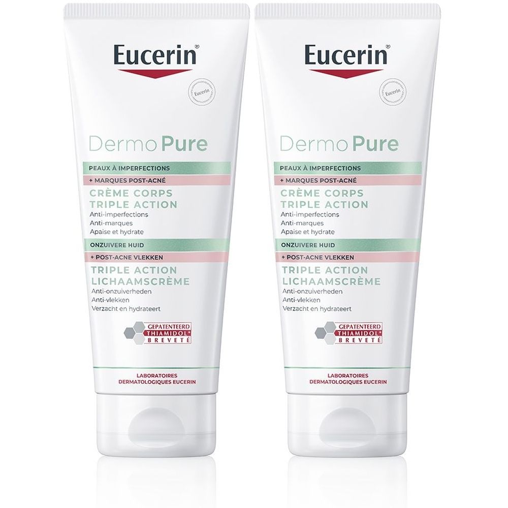Eucerin DermoPure Crème Corps Triple Action Soins anti imperfections 200 ml