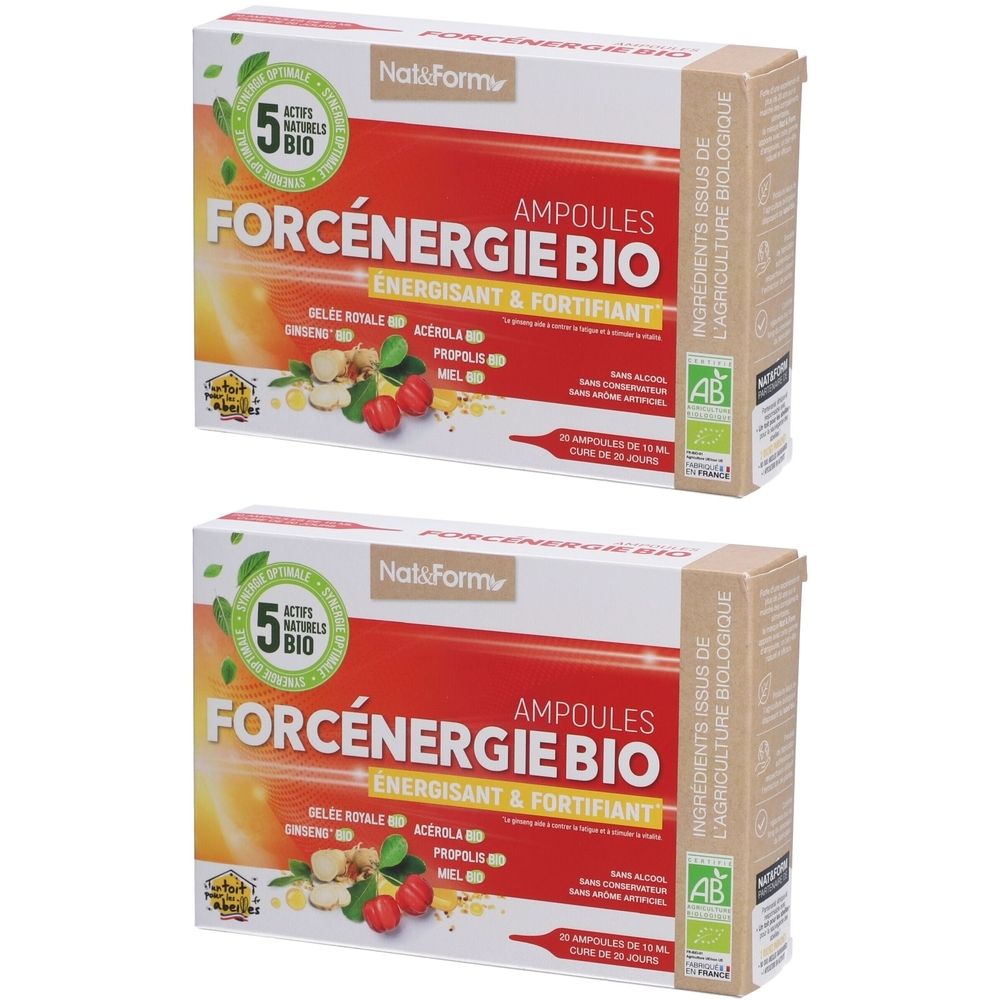 Nat&Form Ampoules Forcénergie bio