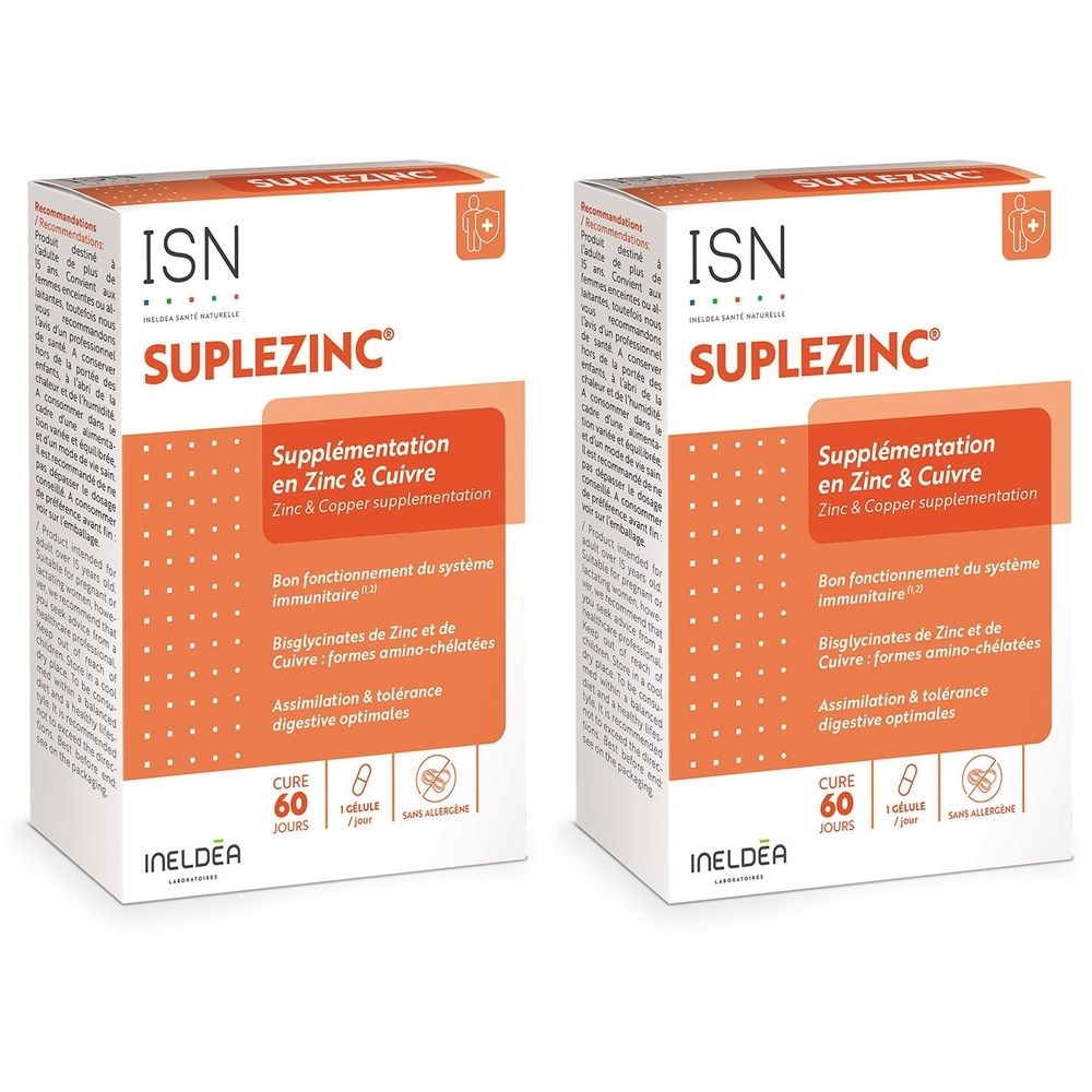 Suplezinc – Supplémentation en Zinc et Cuivre