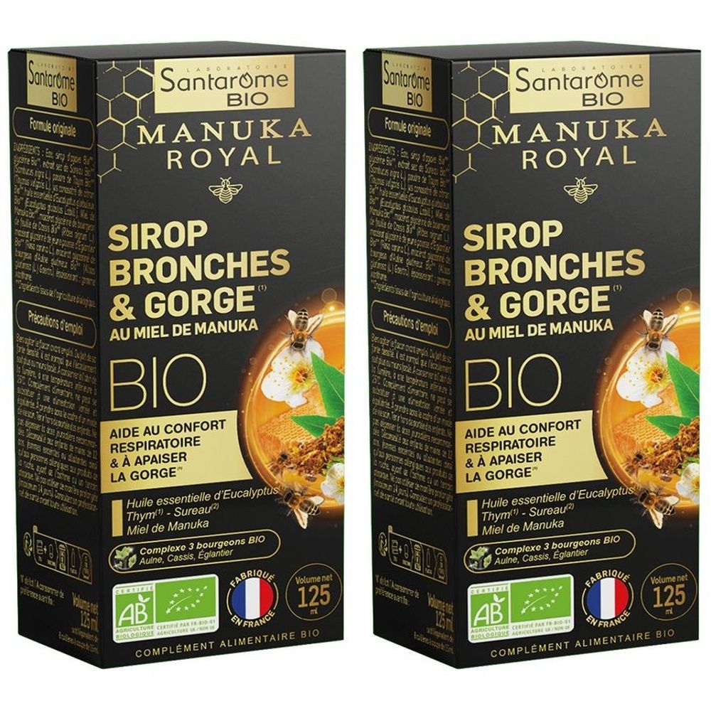 Santarome Sirop Bronches & Gorge au Miel de Manuka Bio