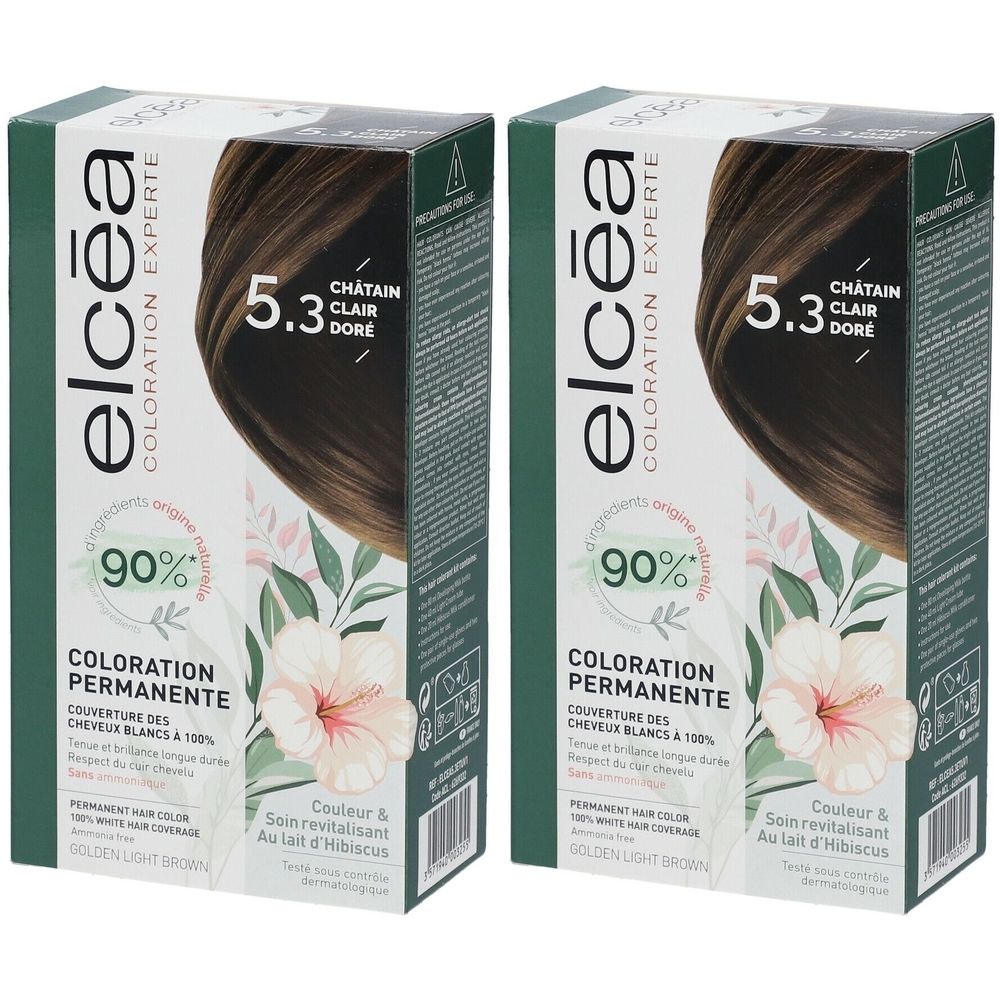 ELCÉA Coloration Experte Permanente Châtain Clair Doré– 5.3