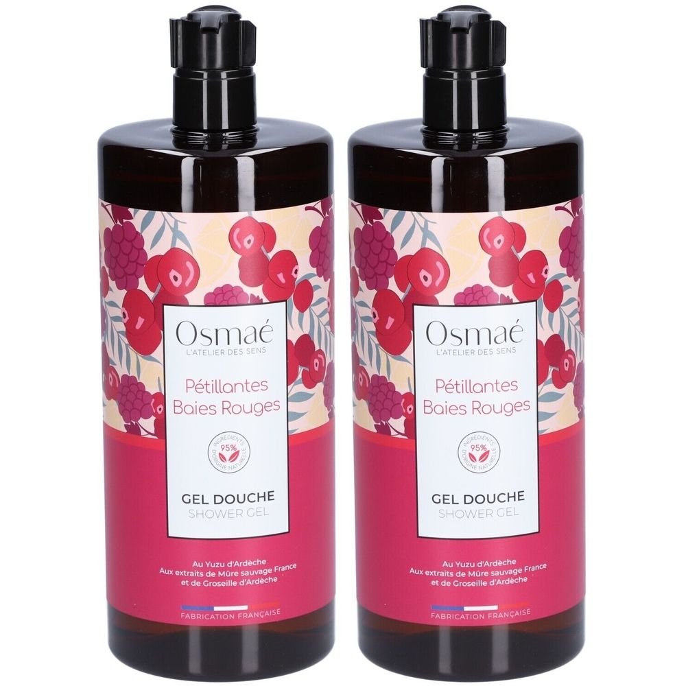 Osmaé Gel Douche Pétillantes Baies Rouges
