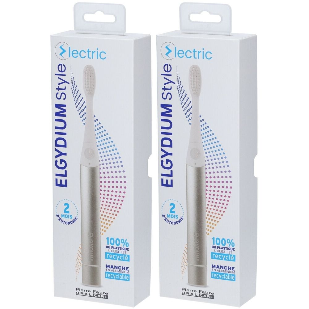 ELGYDIUM Style Electric Brosse à dents électrique Argent