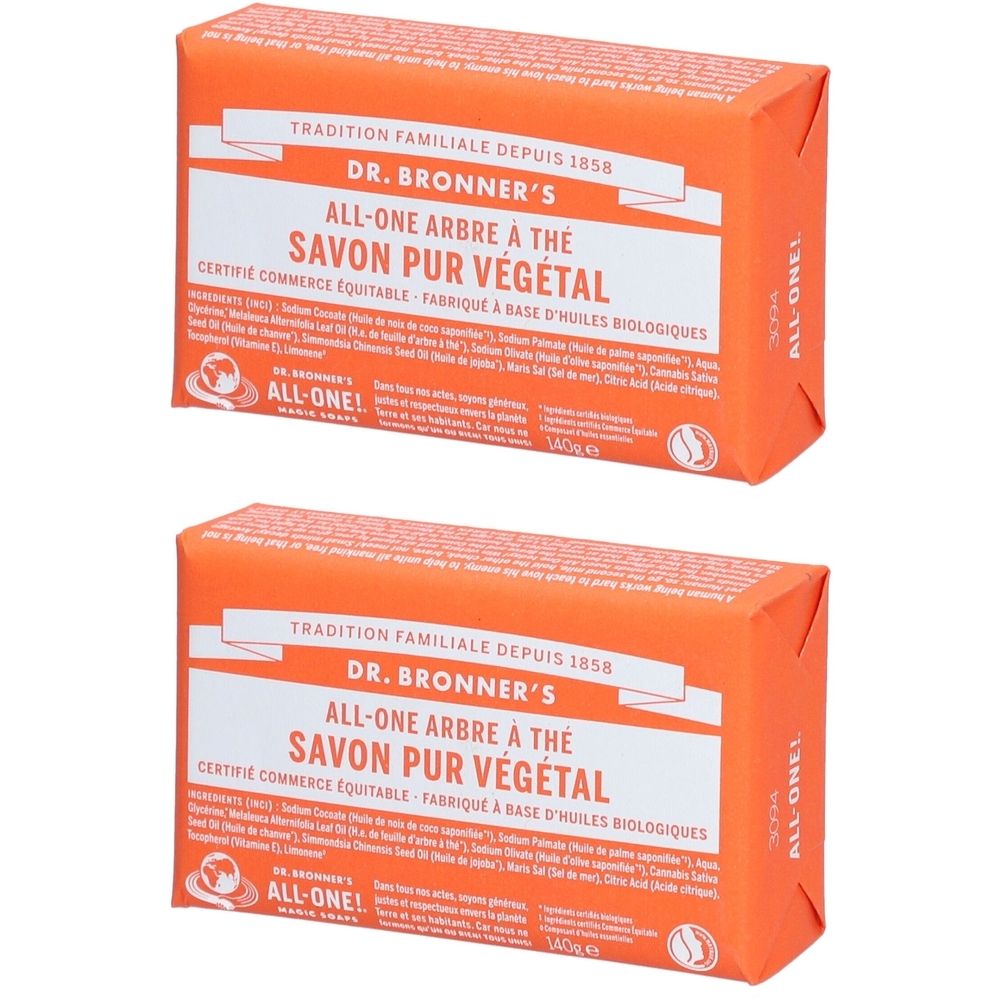 DR.BRONNER'S Savon Pur Végétal Arbre à thé