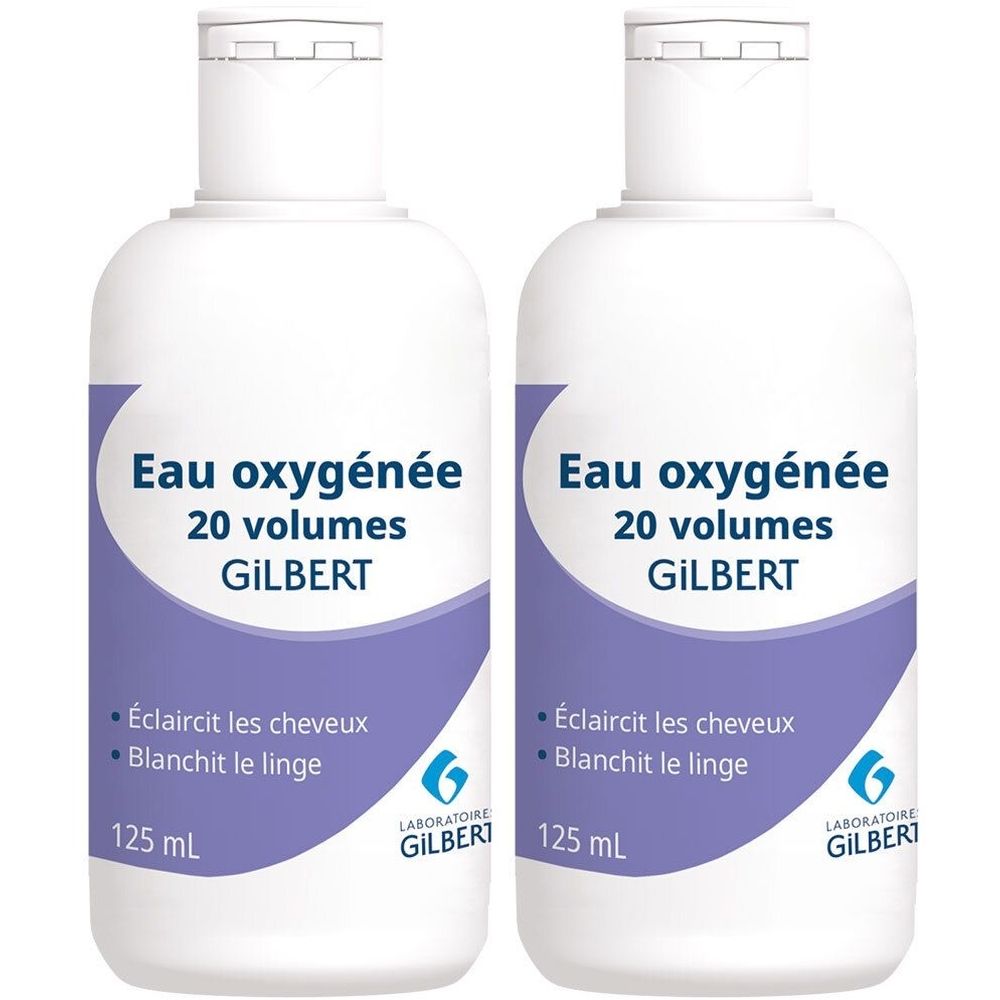 GILBERT EAU OXYGÉNÉE 20 VOLUMES - Eau oxygénée stabilisée à 20 volumes.  - fl 125 ml