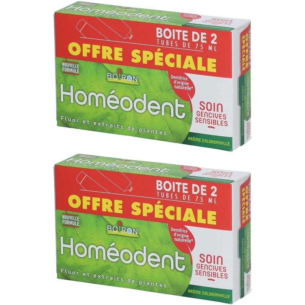Boiron homéodent® soin gencives sensibles chlorophylle
