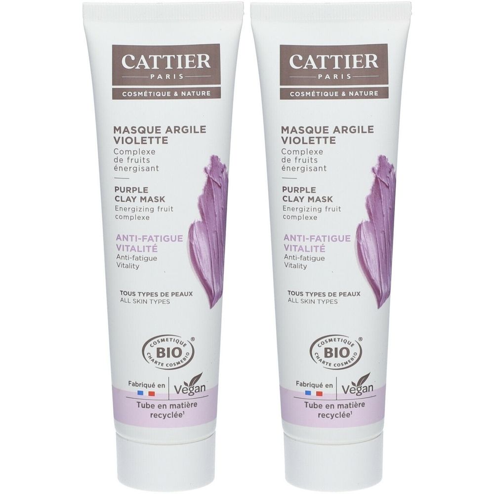 CATTIER Masque à l'argile violette Bio